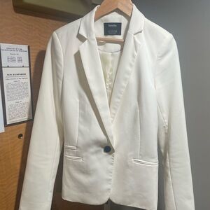 Bershka White Blazer Tailored Suit Jacket